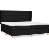  Krevet s oprugama i madracem crni 200x200 cm od tkanine | shoptok.hr