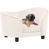 vidaXL Sofa za pse krem 69 x 49 x 40 cm plišana | shoptok.hr