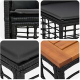  Set vanjskih sofa 10 kom. Crna i tamno siva Poliester | shoptok.hr
