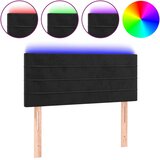  LED uzglavlje crno 80 x 5 x 78/88 cm baršunasto | shoptok.hr