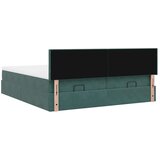 vidaXL Otomanski posteljni okvir z vzmetnicami zelen 160x200 cm žamet, (21611114) | Shoptok.si