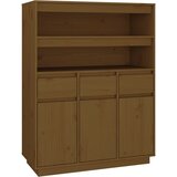 Maison Chic Visoka omara - Komoda - Predalnik medeno rjava 89x40x116,5 cm trdna borovina, (21721892) Cene