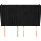  Uzglavlje s ušima crno 147x23x118/128 cm baršunasto | shoptok.hr