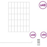  Ograda za vrt s kolčićima 48 pcs 35 x 50 cm Mesh Srebrna | Eponuda.com