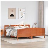vidaXL Okvir kreveta bez madraca voštano smeđi 200x200 cm od borovine | shoptok.hr