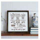 Evila Originals Stenska slika Bathroom Rules, 34 x 34 cm | Shoptok.si