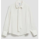 Marisse Shirt With A Tied Neckline And Decorative Pearl Buttons | Shoptok.si