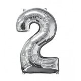 Amscan Balon srebrni br.2 43x66cm 3195601 | Eponuda.ba