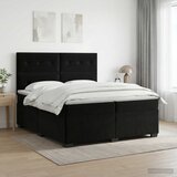 Boxspring krevet s madracem Crna 200 x 200 cm Baršun | shoptok.hr