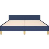  Okvir za krevet s uzglavljem plavi 140 x 200 cm od tkanine | shoptok.hr
