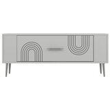 Hanah home tv polica Retrol2 white silver