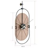 WALLXPERT Zidni sat 77x29cm Smeđe-Crne boje | Eponuda.ba