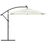  Vrtni suncobran s čeličnom šipkom bijeli 269x269x235 cm | Eponuda.com
