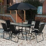 Expert baštenska garnitura sto 120 x 70 x 70 cm i 6 stolica sa suncobranom Vienna | Eponuda.ba