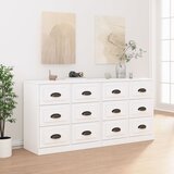  Komode bijele 2 kom od konstruiranog drva | shoptok.hr