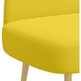  Oblikovana klupa s naslonjačem Svjetložuta 110 x 60 x 76 cm | shoptok.hr