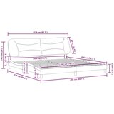 vidaXL Posteljni okvir z vzglavjem taupe 200x200 cm blago, (21081572) | Shoptok.si