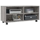 vidaXL TV omarica s kolesci siva sonoma 90x35x35 cm inženirski les | Shoptok.si