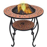  Ognjišče z mizico terakota mozaik 68 cm keramika | Shoptok.si