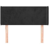  Uzglavlje s ušima crno 83x16x78/88 cm baršunasto | shoptok.hr