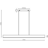  LED luster na sajli BERNADETTA LED/20W/230V 4000K crna | Eponuda.com