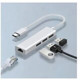 Kettz Adapter konverter Tip C -RJ45 100mb/2xUSB 2.0/1xUSB 3.0 | ePonuda.com