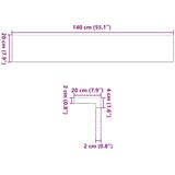  Prozorske klupice 2 kom 140x20x2 cm netretirane masivne hrast Slike