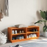 Ormarić za cipele voštano smeđi 110x34x45 cm masivna borovina | shoptok.hr