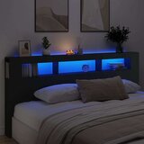 vidaXL LED uzglavlje crno 220x18 5x103 5 cm konstruirano drvo | shoptok.hr