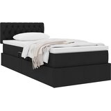  s madracem i skladištem Crna 90 x 190 cm Baršun | shoptok.hr