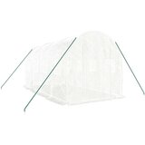  Rastlinjak z jeklenim okvirjem bel 8 m² 4x2x2 m | Shoptok.si