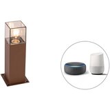 QAZQA Pametna stoječa zunanja svetilka rjasto rjava 30 cm vključno z WiFi P45 - Danska | Shoptok.si