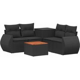  Set sofe 6 kom. Crna Poli Rattan i čelik | shoptok.hr