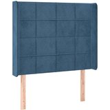  Uzglavlje s ušima tamnoplavo 83x16x118/128 cm baršunasto | shoptok.hr