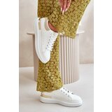 Boto Low Women's Platform Sneakers Made Of Eco Leather White-Beige Nevelena | Shoptok.si
