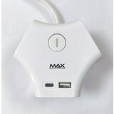 Max Produžni kabl sa prenaponskom zaštitom sa 3 utičnice MPS-03UG-3M/3m/USB portovi(USB A + USB C ) Cene