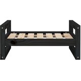 Krevet za pse crni 65,5x50,5x28 cm od masivne borovine | Eponuda.com