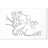  Slika - Quiet Charm of Nature (1-part) - Sleeping Koala in Black and White 30x20 Standard | shoptok.hr
