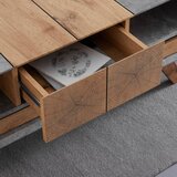 Bessagi Home moderna klubska mizica casper, barva betona, hrasta, predali | Shoptok.si
