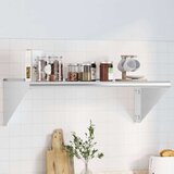 vidaXL Zidna polica 100 x 45 x 31 cm srebrna od nehrđajućeg čelika | shoptok.hr