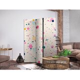  Paravan - Dots - Spots and Splashes Multicolored - Cheerful Pattern on a Light Pink Background 135x172 Dvostrani | shoptok.hr