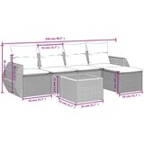  6-dijelni set vrtnih sofa s jastucima bež od poliratana | shoptok.hr