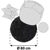 XXXL Preproga Fluffy, Ø 80cm, Antracit | Shoptok.si