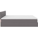  Otomanski krevet s madracima i LED sivi 160x200cm umjetna koža | shoptok.hr