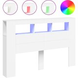 Maison Chic led posteljno vzglavje - vzglavna omarica - nočna omarica belo 160x18,5x103,5 cm inženirski les, (21707826) Cene