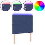 Maison Chic led posteljno vzglavje - vzglavna omarica - nočna omarica modro 100x5x118/128 cm blago, (21713106) Cene