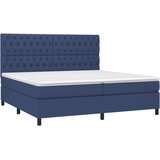  Krevet s oprugama i madracem plavi 200 x 200 cm od tkanine | shoptok.hr