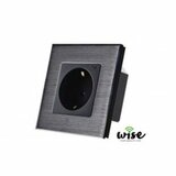 Wise Wifi pametna utičnica ugradna, aluminijumski panel crna WU0013 Cene