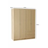 Hanah home Hanah Kućni ormar Baru 182, 137 x 182 x 52 cm, bež | Eponuda.ba