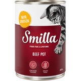  6 x 400 g Smilla mokra mačja hrana po posebni ceni! - Goveji lonček: Govedina s piščancem | shoptok.hr